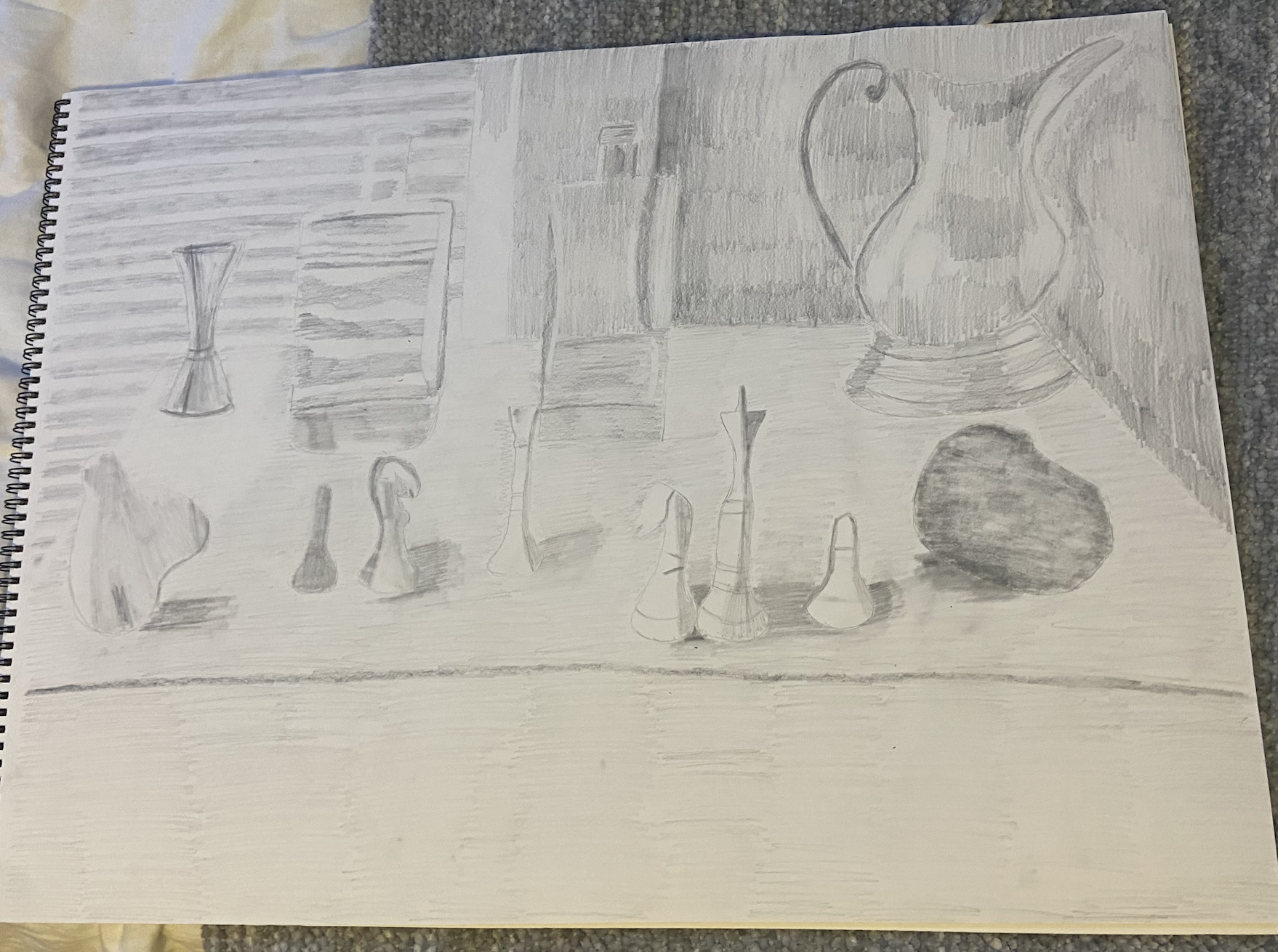 Value Still-Life with Graphite (High Key)