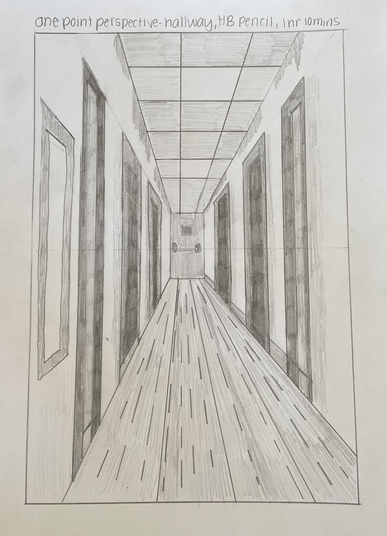 Hallway in One-Point Perspective